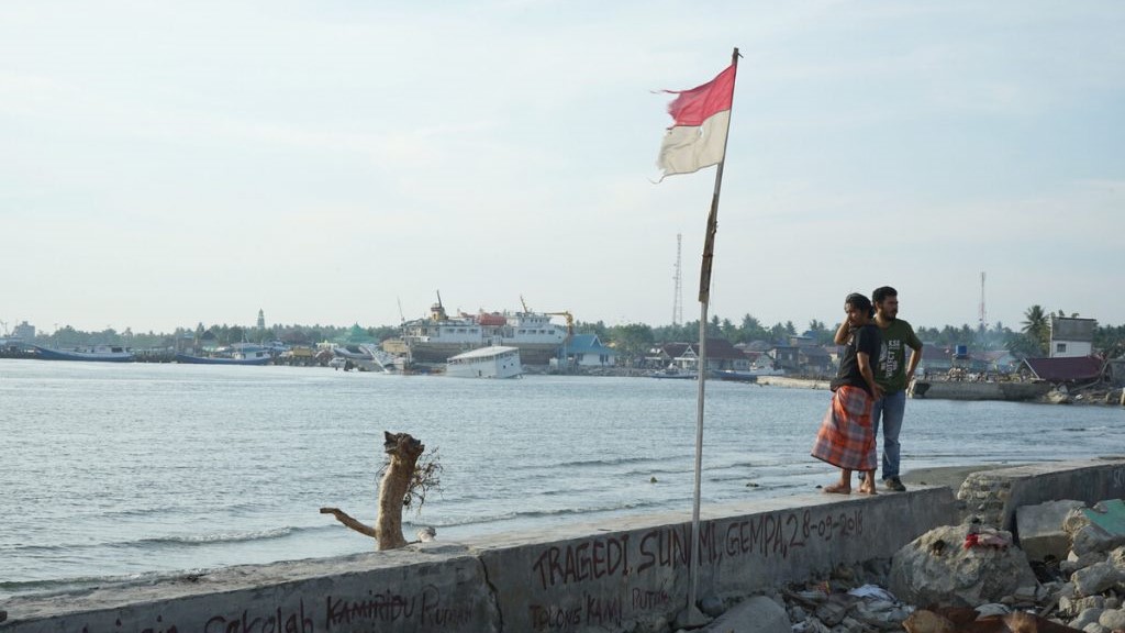 Küste Indonesien nach dem Tsunami in 2018