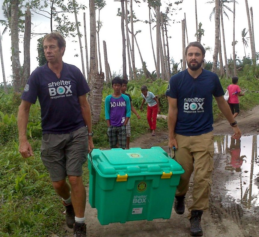 Mitglieder des ShelterBox Response Team im Einsatz