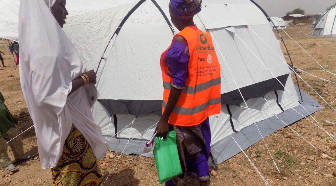 Zelt im Minawao Camp in Kamerun