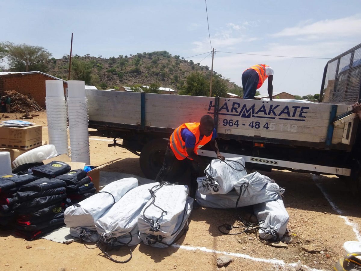 Verteilung von ShelterBox Hilfsgütern im Minawao Camp in Kamerun