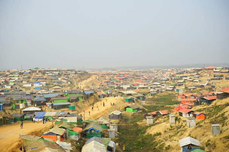 Flüchtlingscamp in Bangaldesch für geflohene Rohingya aus Myanmar