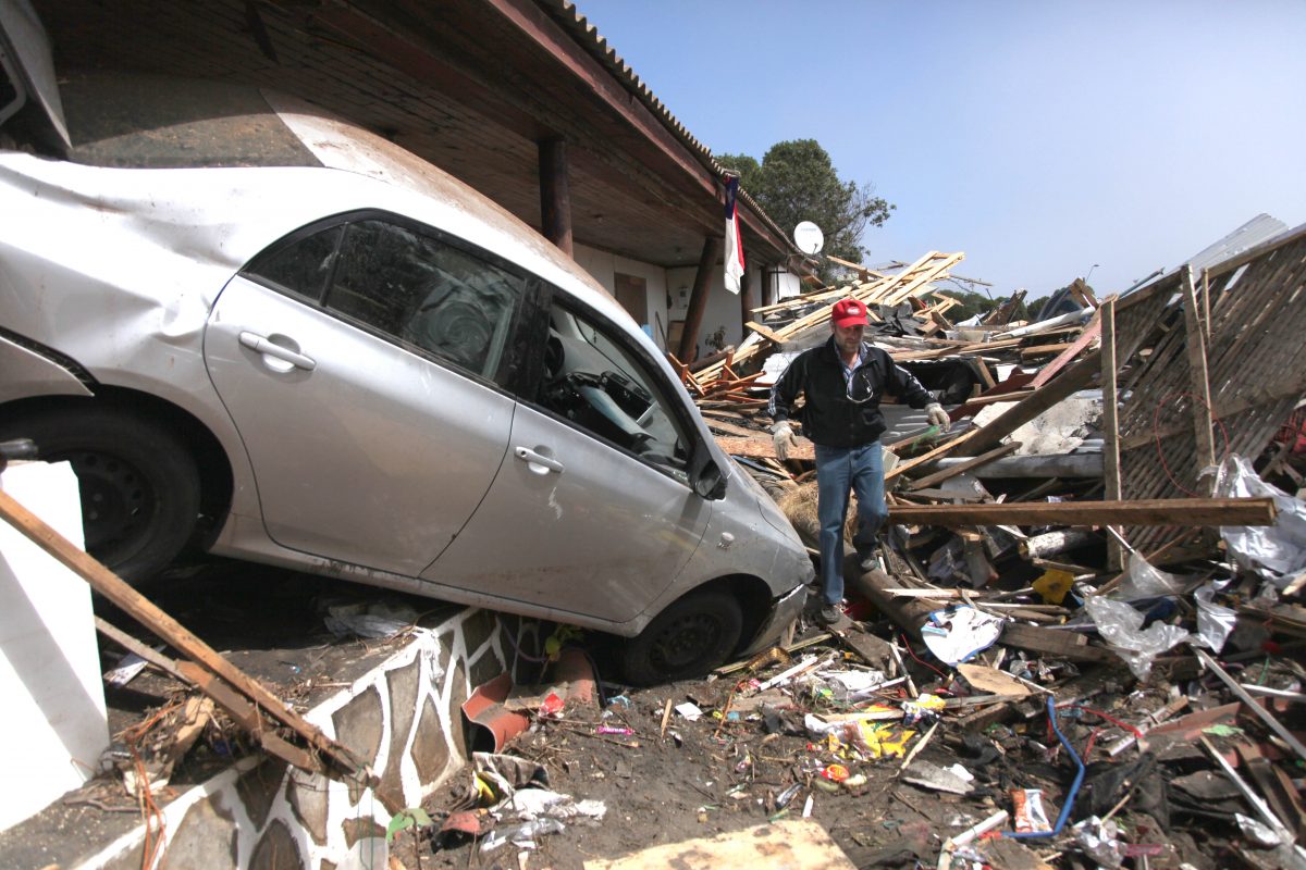 Verwüstungen nach dem Erdbeben in Chile 2010. ShelterBox untersützt vor Ort betroffene Familien.