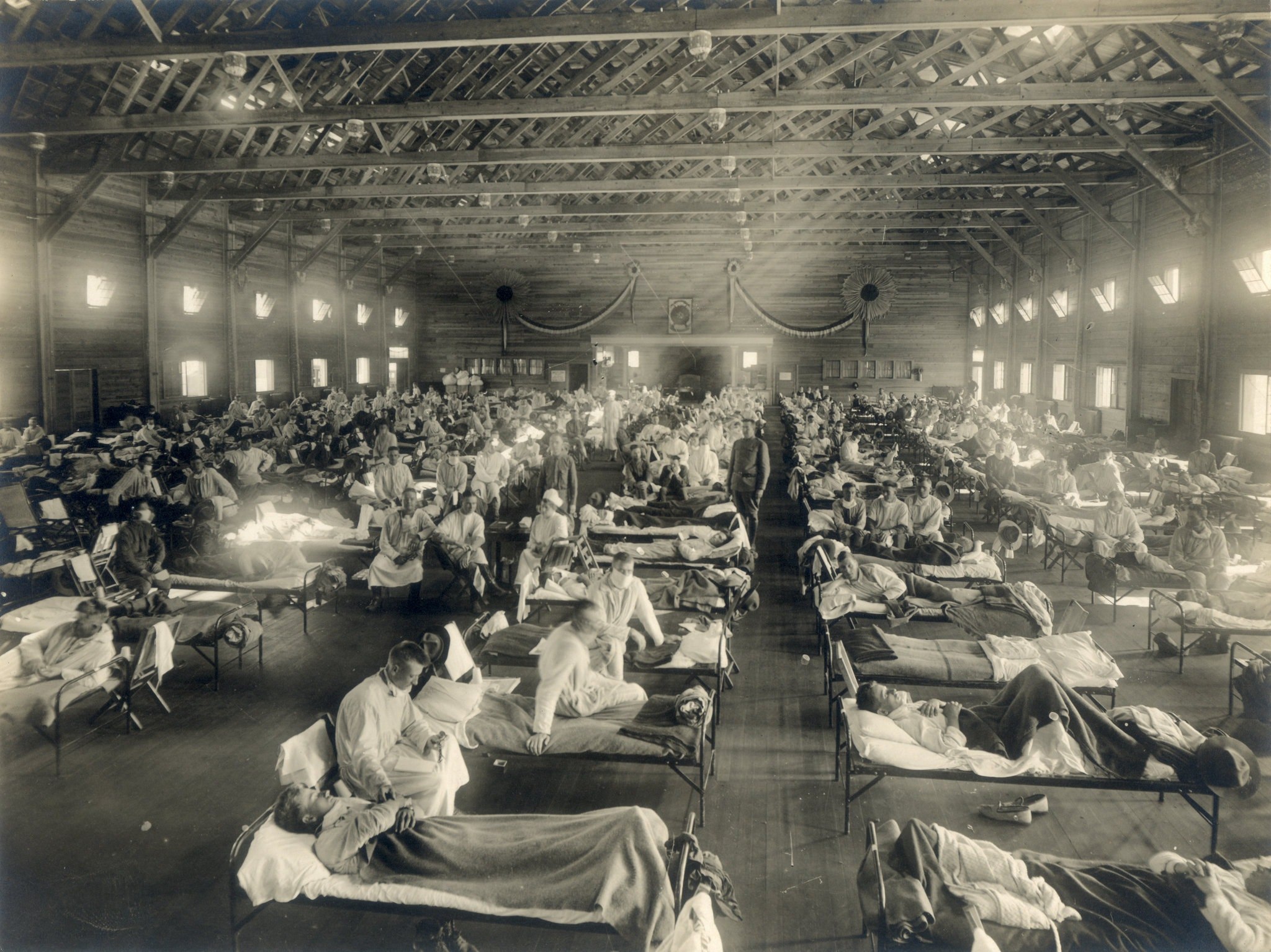 Spanische Grippe: Camp Funston in Fort Riley, Kansas während der spanischen Grippe